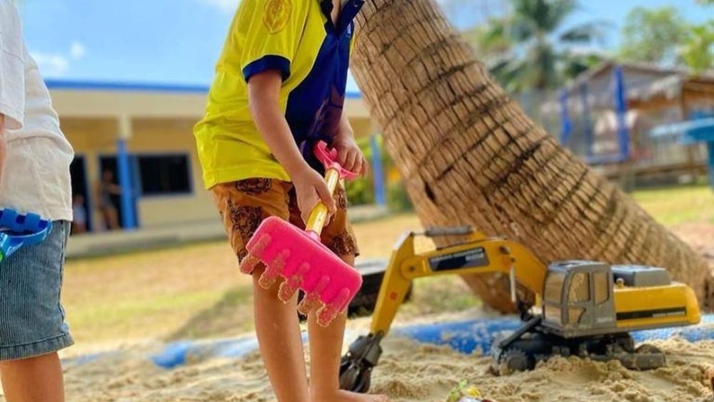 sandpit created outdoor play kids phuket