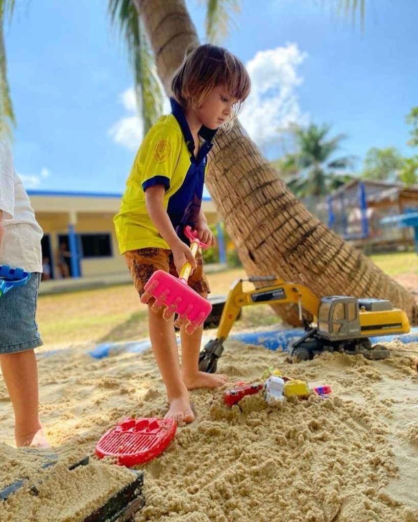 sandpit created outdoor play kids phuket