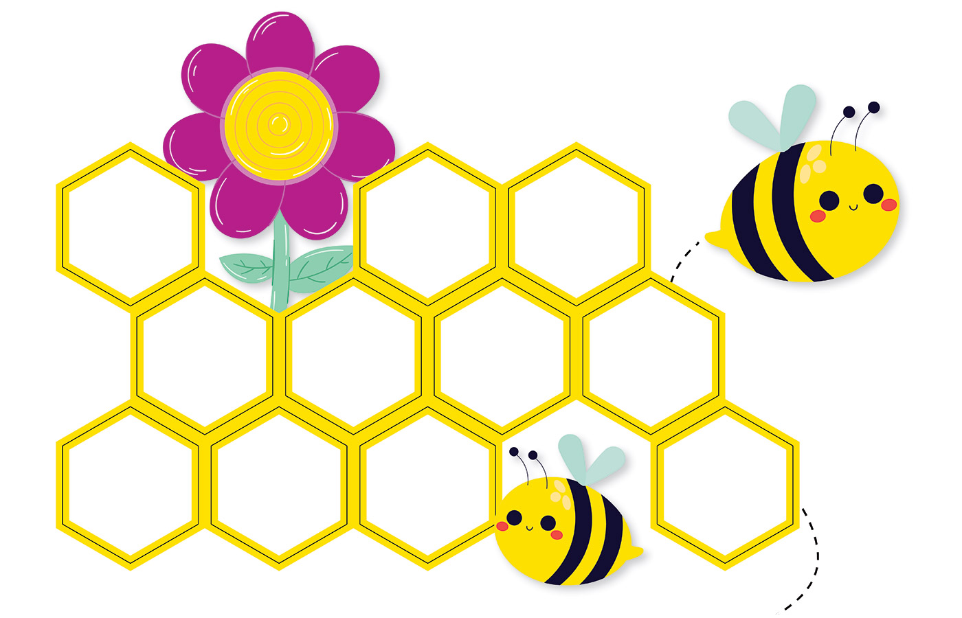 honeycomb prek illustration